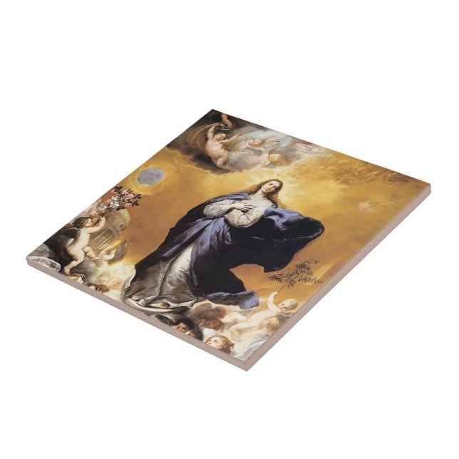 Jusepe de Ribera- Immaculate Conception Tile (Side)