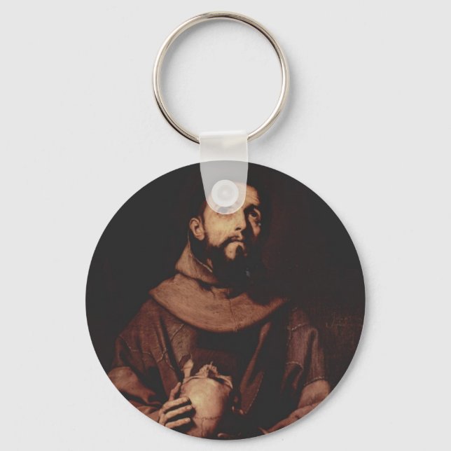 Jusepe de Ribera- St. Francis of Assisi Key Ring (Front)