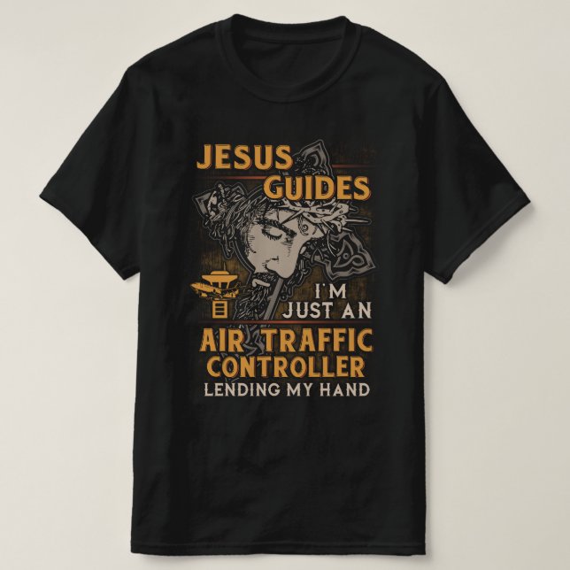 Just a Air Traffic Controller Lending My Hand. T-Shirt (Design Front)