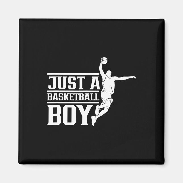 Just A Basketball Boy Coach Player Team Match  Magnet (Front)