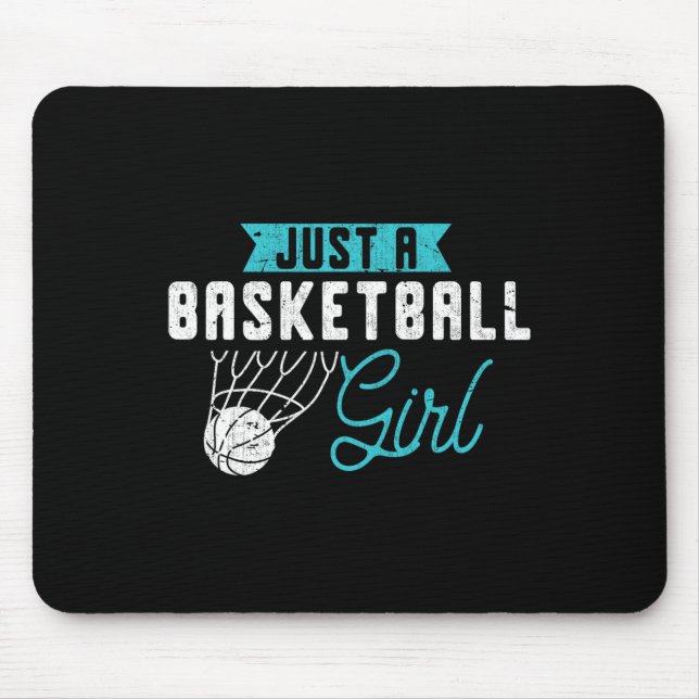 Just A Basketball Girl Basketball Player Women Bas Mouse Pad (Front)