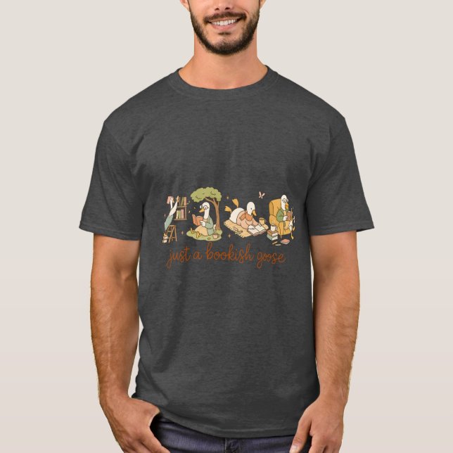 Just A Bookish Goose Reading Squad Collection girl T-Shirt (Front)
