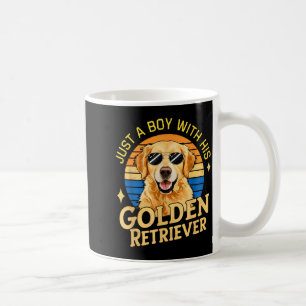 Just A Boy And His Golden Retrievers Girls Who Lov Coffee Mug