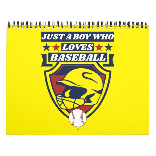 just a boy who love baseball  calendar (Cover)