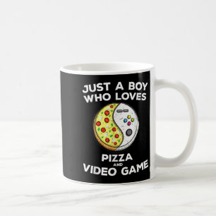 Just A Boy Who Love Pizza And Video Game Funny Gam Coffee Mug