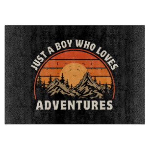 just a boy who loves adventures cutting board