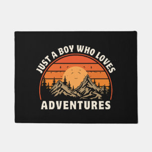 just a boy who loves adventures doormat