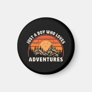 just a boy who loves adventures magnet