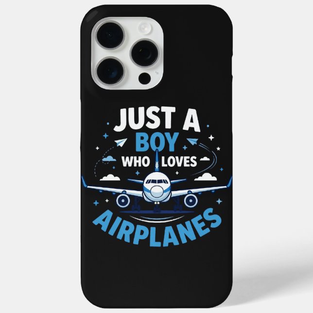 Just A Boy who Loves Aeroplanes  Case-Mate iPhone Case (Back)