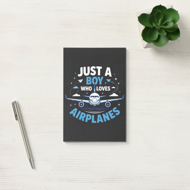 Just A Boy who Loves Aeroplanes  Post-it Notes (Office)