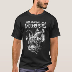 Just A Boy Who Loves Anglerfishes, Deep Sea Fishin T-Shirt