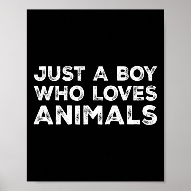 Just A Boy Who Loves Animals  Poster (Front)