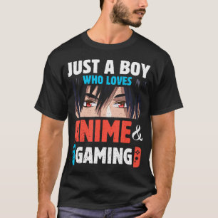Just A Boy Who Loves Anime And Gaming Anime Manga T-Shirt