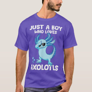 Just A Boy Who Loves Aolotls Cute Ambystoma Meican T-Shirt