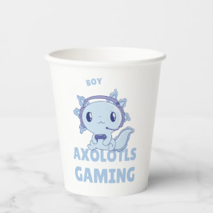 Just A Boy Who Loves Axolotls And Gaming Paper Cups