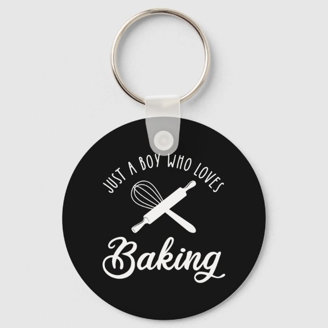 Just A Boy Who Loves Baking Key Ring (Front)