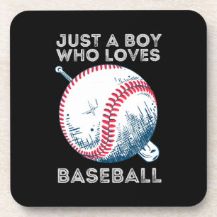 Just a Boy Who Loves Baseball Batter baseball Ball Coaster