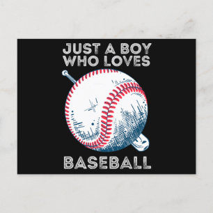 Just a Boy Who Loves Baseball Batter baseball Ball Postcard
