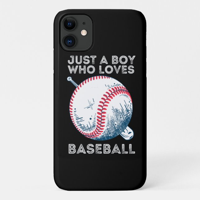 Just a Boy Who Loves Baseball Case-Mate iPhone Case (Back)