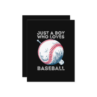 Just a Boy Who Loves Baseball Enclosure Card