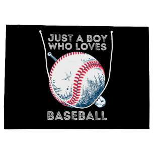 Just a Boy Who Loves Baseball Large Gift Bag