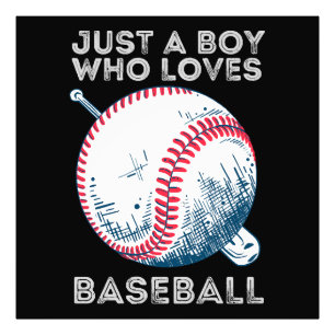 Just a Boy Who Loves Baseball Photo Print