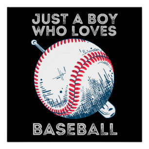 Just a Boy Who Loves Baseball Poster