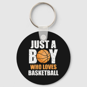 Just A Boy Who Loves Basketball Key Ring