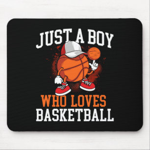 Just A Boy Who Loves Basketball - Player Hoops Mouse Pad