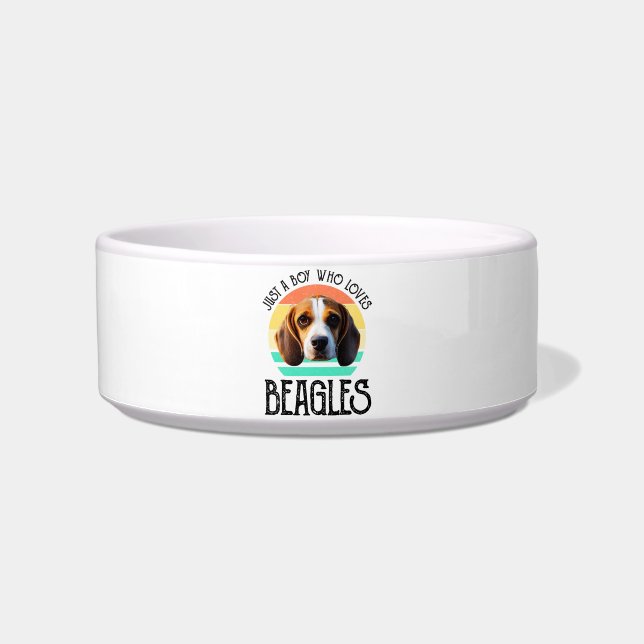 Just A Boy Who Loves Beagles Bowl (Front)