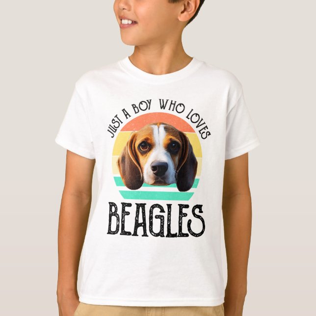 Just A Boy Who Loves Beagles T-Shirt (Front)