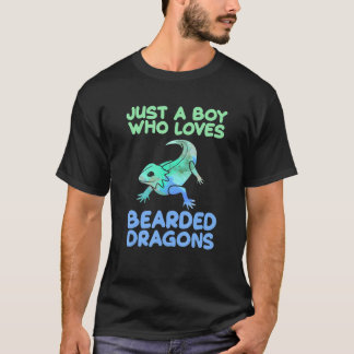 Just A Boy Who Loves Bearded Dragons T-Shirt
