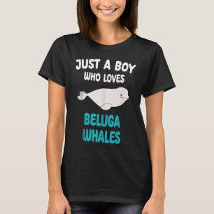Just A Boy Who Loves Beluga Whales Animal Kids Boy T-Shirt