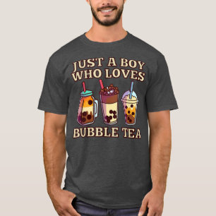 Just a Boy Who Loves Bubble Tea Tapioca Kawaii Bob T-Shirt