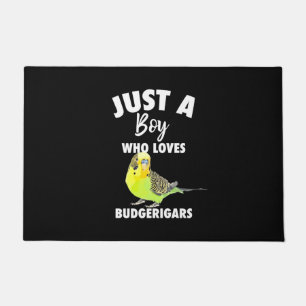 Just A Boy Who Loves Budgerigars Parrot Doormat