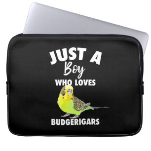 Just A Boy Who Loves Budgerigars Parrot Laptop Sleeve