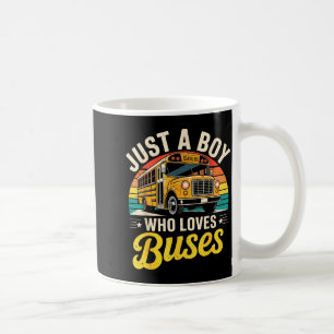 Just A Boy Who Loves Buses School Bus Driver Costu Coffee Mug