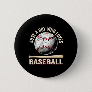 Just A Boy Who Loves Bysebyll Funny Fan Bysebyll P 6 Cm Round Badge