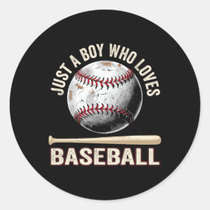 Just A Boy Who Loves Bysebyll Funny Fan Bysebyll P Classic Round Sticker