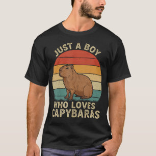 Just A Boy Who Loves Capybaras T-Shirt