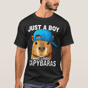 Just A Boy Who Loves Capybaras  T-Shirt