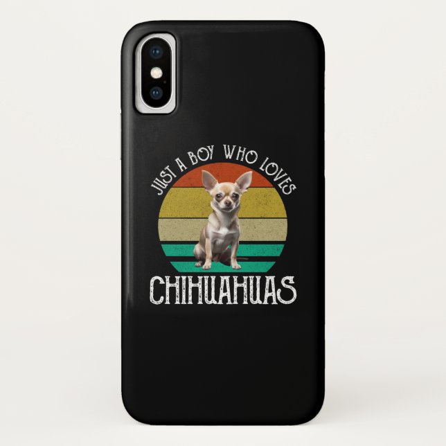 Just A Boy Who Loves Chihuahuas Case-Mate iPhone Case (Back)