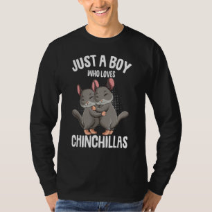 Just A Boy Who Loves Chinchillas Boys Kids Chinchi T-Shirt