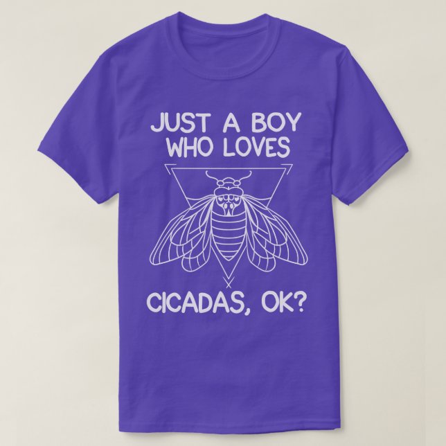 Just A Boy Who Loves Cicadas T-Shirt (Design Front)