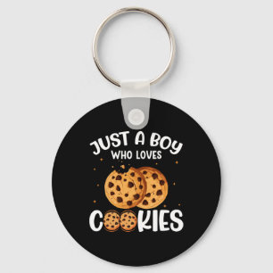 Just A Boy Who Loves Cookies Key Ring