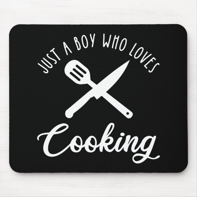 Just A Boy Who Loves Cooking Mouse Pad (Front)