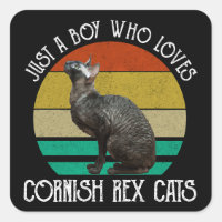 Just A Boy Who Loves Cornish Rex Cats
