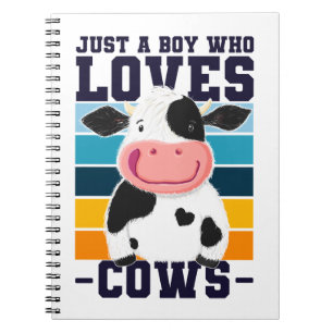 Just A Boy Who Loves Cows Notebook
