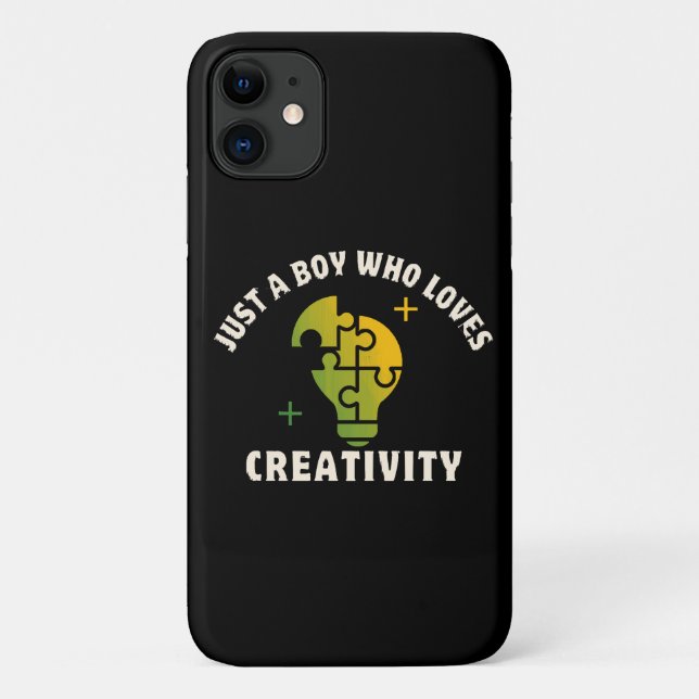 just a boy who loves creativity Case-Mate iPhone case (Back)