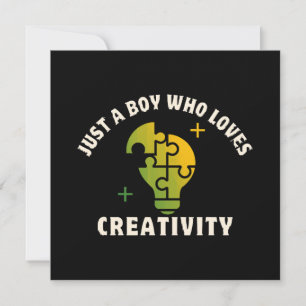 just a boy who loves creativity invitation